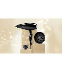 BaByliss Фен Air Power Pro, 2300Вт, режимов-3, дифузор, иониз-я, хол. обдув, керамика, черно-розовый