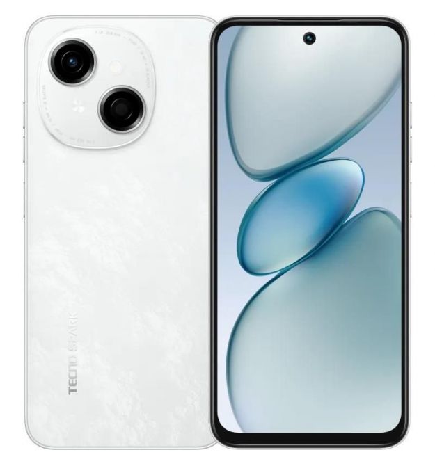 TECNO Смартфон Spark Go 1 (KL4) 6.67" 4/64ГБ, 2SIM, 5000мА•ч, Glittery White