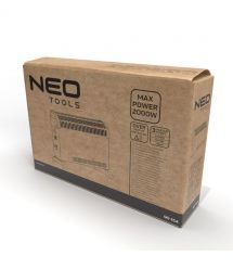 Конвектор Neo Tools, 25м2, 2000Вт, мех. упр-ння, з термостатом, відкритий нагрів. елемент, білий