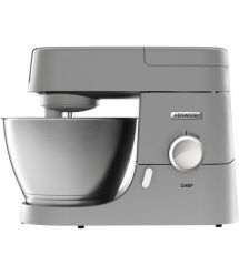 Kenwood Кухонная машина Chef, 1000Вт, чаша-пластик, корпус-металл, насадок-3, серебристый