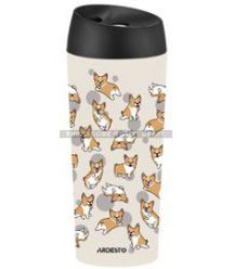 Термочашка Ardesto Coffee Time Corgi 450мл, нержавеющая сталь, серый