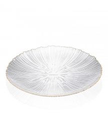 Тарілка Ardesto Mallow, 26.5см, скло, прозорий