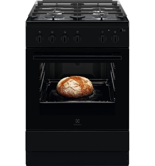 Electrolux Плита газовая, 59л, 60x60см, чугун, черный