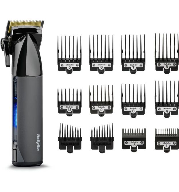 BaByliss Машинка для стрижки Super-X Metal Series, акум., насадок-12, быстрая заряд, с