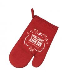 ARDESTO Набор прихваток для кухни Happy Holidays 17х28см, 20х20см, 90% полиэстер, 10% хлопок, красный