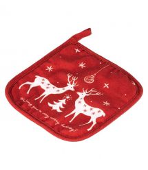 ARDESTO Набор прихваток для кухни Happy Holidays 17х28см, 20х20см, 90% полиэстер, 10% хлопок, красный