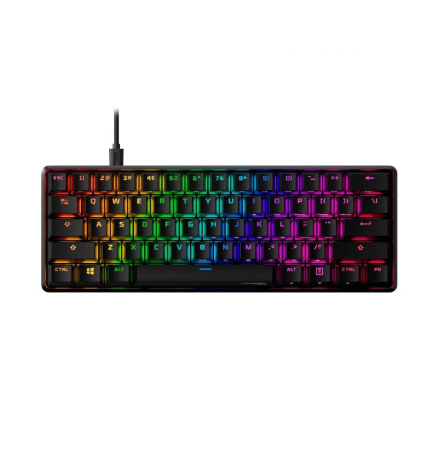 HyperX Клавиатура механическая Alloy Origins 60 61key, Red, USB-A, EN/UA, RGB, черный