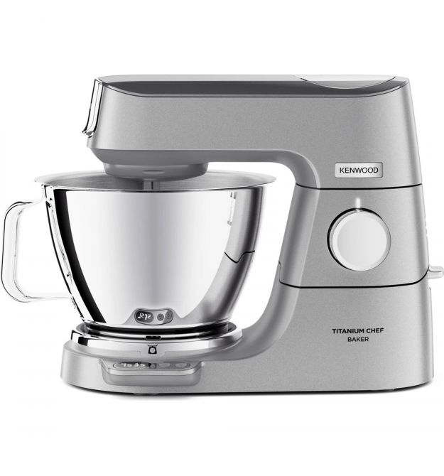 Kenwood Кухонная машина Titanium Chef Baker, 1200Вт, чаша-металл, корпус-металл, насадок-7, встроенные весы, серебристый