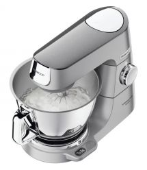 Kenwood Кухонная машина Titanium Chef Baker, 1200Вт, чаша-металл, корпус-металл, насадок-7, встроенные весы, серебристый