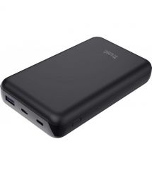 Trust Акумулятор портативний літій-іонний power bank Laro, 20000 мА·год, USB-A/2хUSB-C, 100w, чорний