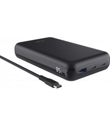 Trust Акумулятор портативний літій-іонний power bank Laro, 20000 мА·год, USB-A/2хUSB-C, 100w, чорний