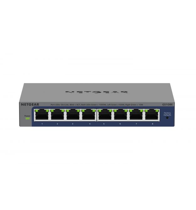NETGEAR Коммутатор GS108E 8xGE, WebSmart