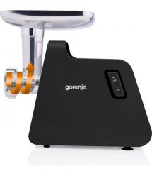 Мясорубка Gorenje, 2000Вт, 2.6кг/мин, 2 решетки, пластик/металл, черный