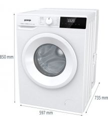 Gorenje Стиральная машина фронтальная, с баком, 6кг, 1000, A+, 60см, дисплей, пар, инвертор, белый