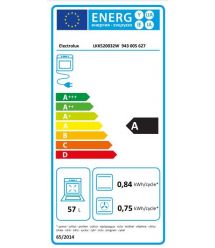 Electrolux Плита комбинированная, 57л, 50x60см, конвекция, белый