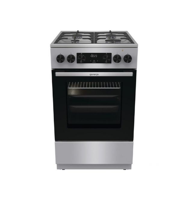 Gorenje Плита комби, 70л, 50x60см, дисплей, чугун, нерж