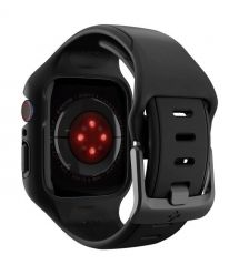 Spigen Чехол и ремешок 2в1 для Apple Watch 45mm Liquid Air Pro, Black