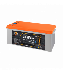 Акумулятор LP LiFePO4 25,6V - 230 Ah (5888Wh) (BMS 200A/200А) пластик LCD Smart BT