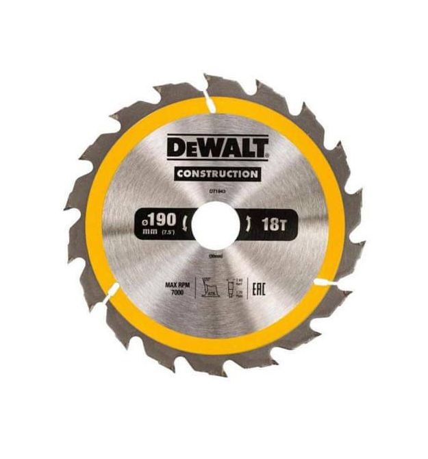 Диск пильный СONSTRUCTION DeWALT DT1943