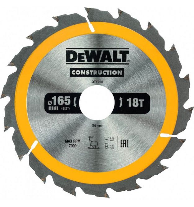 Диск пильный CONSTRUCTION DeWALT DT1936