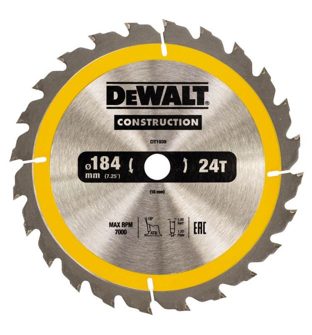 Диск пильный DeWALT DT1939