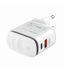 Зарядка для телефона LogicPower 25W (Type-C+USB) QC3.0 PD + кабель (Type-C to Type-C) 25WCH