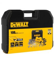 Набор головок, бит, ключей шестигранных 1/4 и 3/8, 108 предметов. DeWALT DWMT73801-1