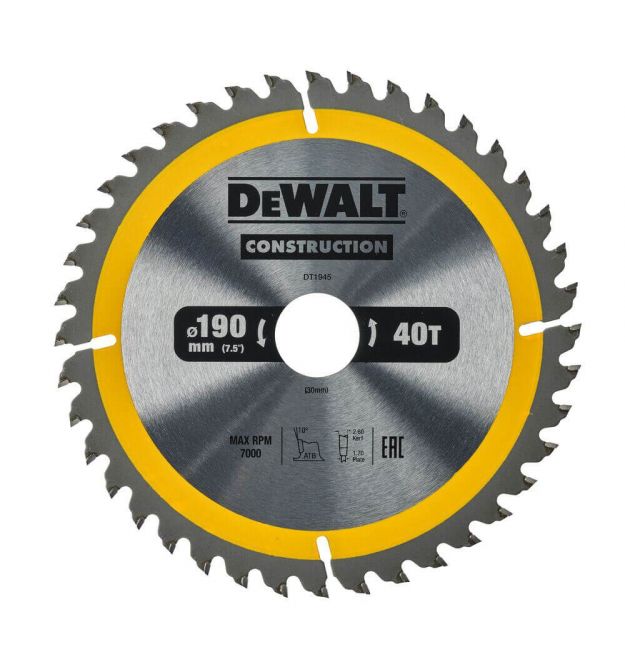 Диск пилковий СONSTRUCTION DeWALT DT1945