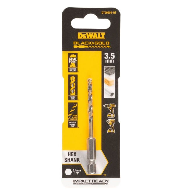 Сверло по металлу EXTREME IMPACT Black & Gold DeWALT DT20603