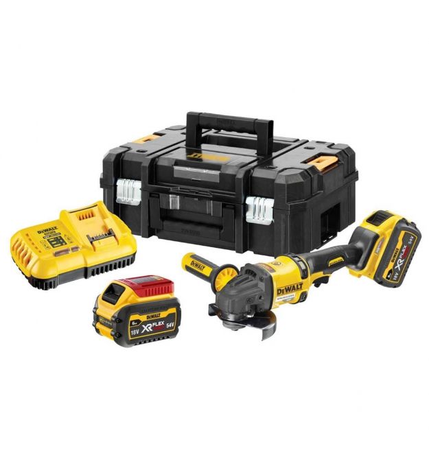 Шлифмашина угловая - болгарка аккумуляторная бесщёточная DeWALT DCG418T2