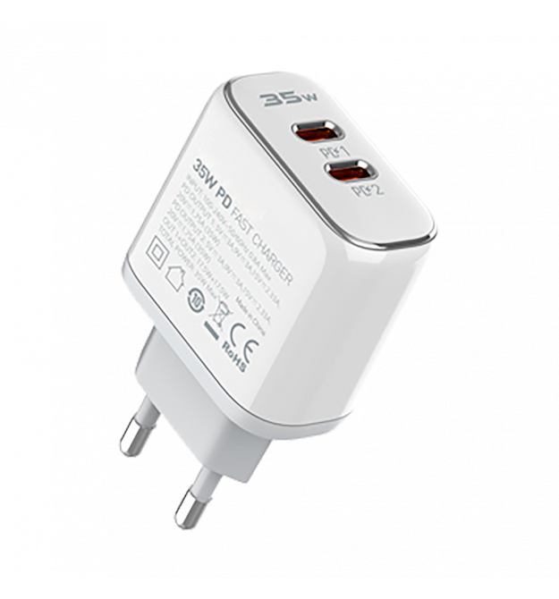 Зарядка для телефона LogicPower 35W (Type-C + Type-C) PD + кабель (Type C to Lightning) 35WCH