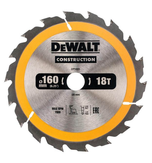 Диск пильный СONSTRUCTION DeWALT DT1931