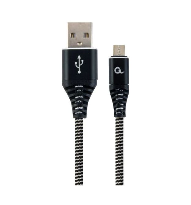 Кабель Cablexpert CC-USB2B-AMmBM-2M-BW USB 2.0/Micro B 2м