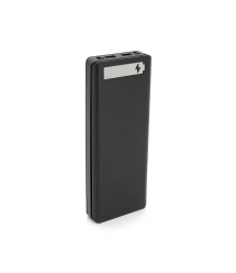 Power bank Voltronic L10 під 10х18650, Flashlight, Output: 5V-2A, Micro-USB, Type-C, Digital display, ABS, PVC, Black, BOX