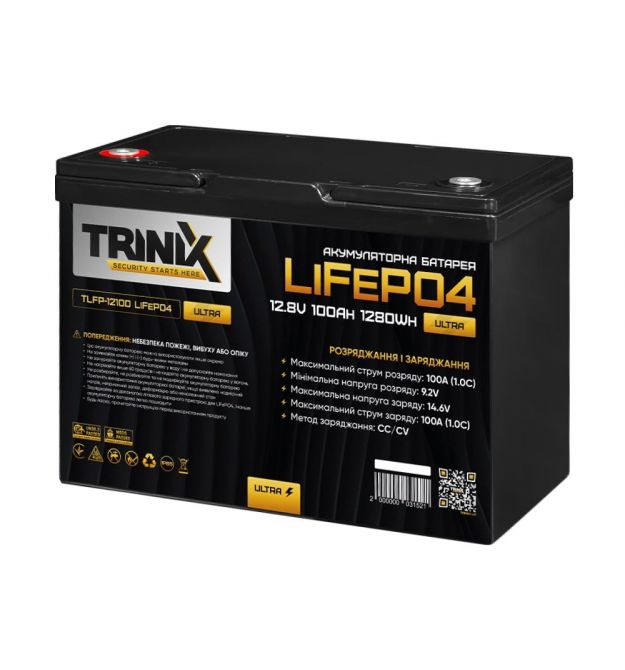 Аккумуляторная батарея литий-железо-фосфатная 12.8В 100Аг Trinix TLFP-12100 Ultra LiFePO4