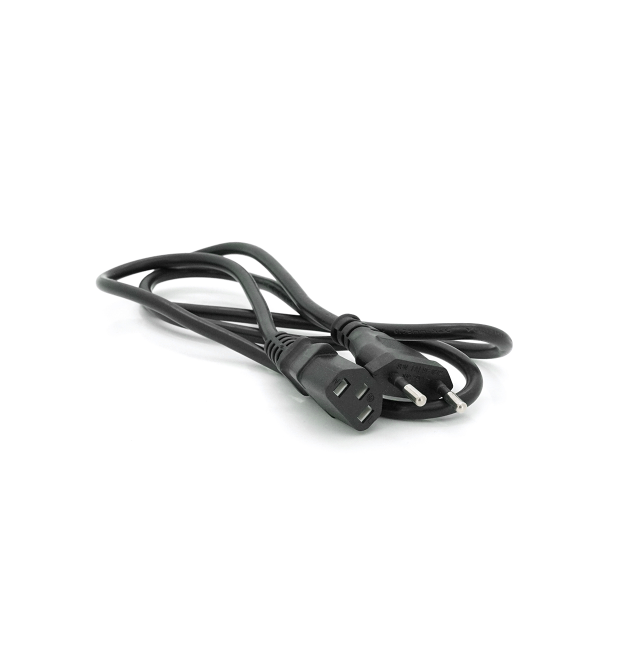 Кабель живлення Europlug CEE 7 - 16 - C13, 1M, 0.5mm OEM (євровилка) без заземлення