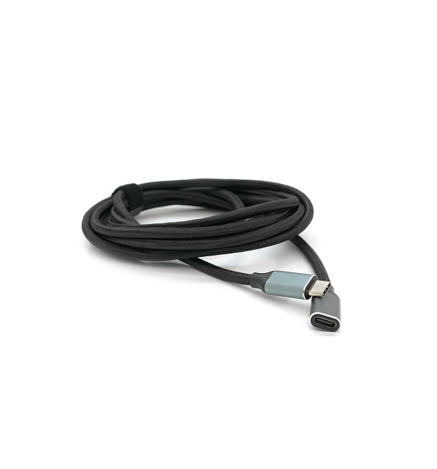 Подовжувач Type-C to Type-C (USB 3.2 GEN2 male to female), обплетення, Black, довжина 3м, підтримка 100W - 10Gbps, 4K60HZ audio