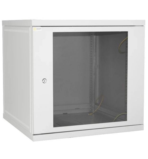 Шкаф настенный 19" IPCOM СН-12U-06-06-ДС-1-7035
