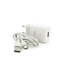 Набір 2 в 1 СЗУ With Lightning Cable 110-240V Hoco C72