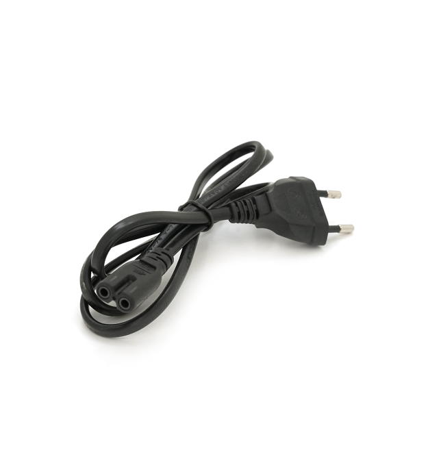 Кабель живлення 1.0m, 0.5mm, PC-184 - 2 CEE7 - 16-C7 2 pin (для побутової техніки), Black, OEM Q600