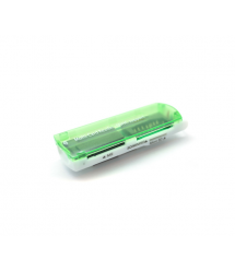 Кардрідер універсальний 4в1 MERLION CRD-7GR TF - Micro SD, USB2.0, Green, OEM