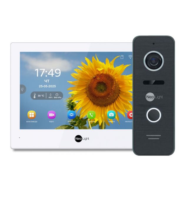 Комплект Neolight ALPHA Hybrid HD KIT Black: гибридный видеодомофон 8" с Wi-Fi и 2 Мп видеопанель Комплект Neolight ALPHA Hybrid HD KIT Black: гибридный видеодомофон 8" с Wi-Fi и 2 Мп видеопанель
