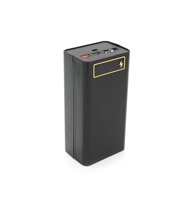 Power bank Voltronic T21-PD під 21х18650, Digital display, Output: 22.5W, Micro-USB, Type-C, Lightning, ABS, PVC, Black, BOX