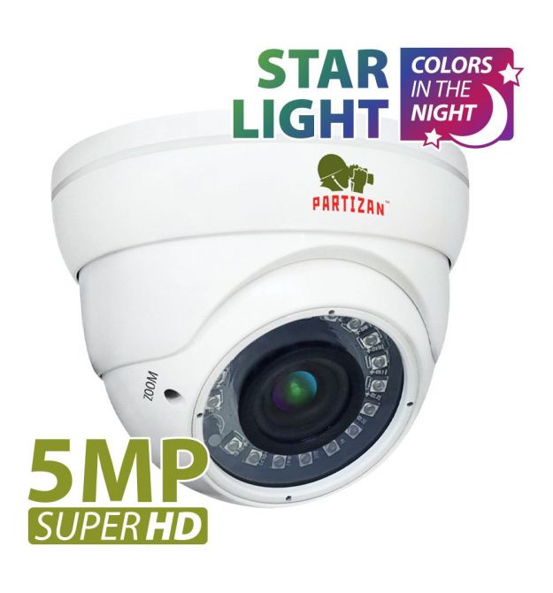  Варифокальная камера 5.0MP AHD CDM-VF37H-IR SuperHD Starlight 2.0