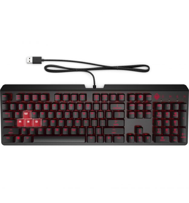 Клавиатура HP OMEN Encoder LED 104key Cherry MX Red USB Black