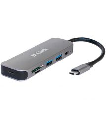 USB-хаб D-Link DUB-2333 5-in-1 USB-C with HDMI/Power Delivery Silver