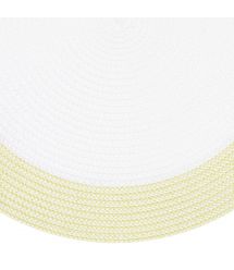 Килимок сервірувальний Ardesto 38см, поліпропілен, кругла, біло-зелений