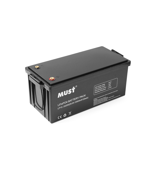 Акгумуляторна батарея Must LiFePO4 LP15-24200 25,6V 200Ah, 5,12kWh, BMS100A@4S, 6000 cycles, 522x240x218, 45kg