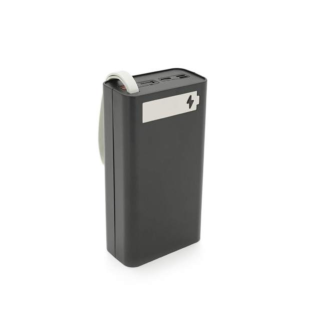 Power bank Voltronic T12-PD під 12х18650, Digital display, Output: 22.5W, Micro-USB, Type-C, Lightning, ABS, PVC, Black, BOX