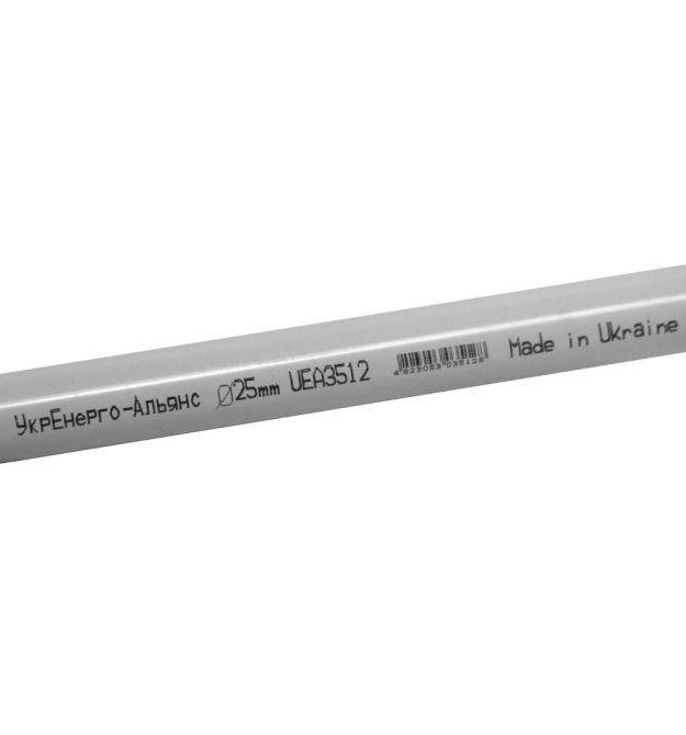 Труба жесткая гладкая с раструбом UEA ПВХ 25мм 3м